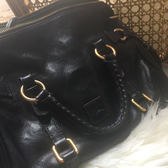 Dooney & Bourke Handbags - Dooney & Burke Black Leather Satchel